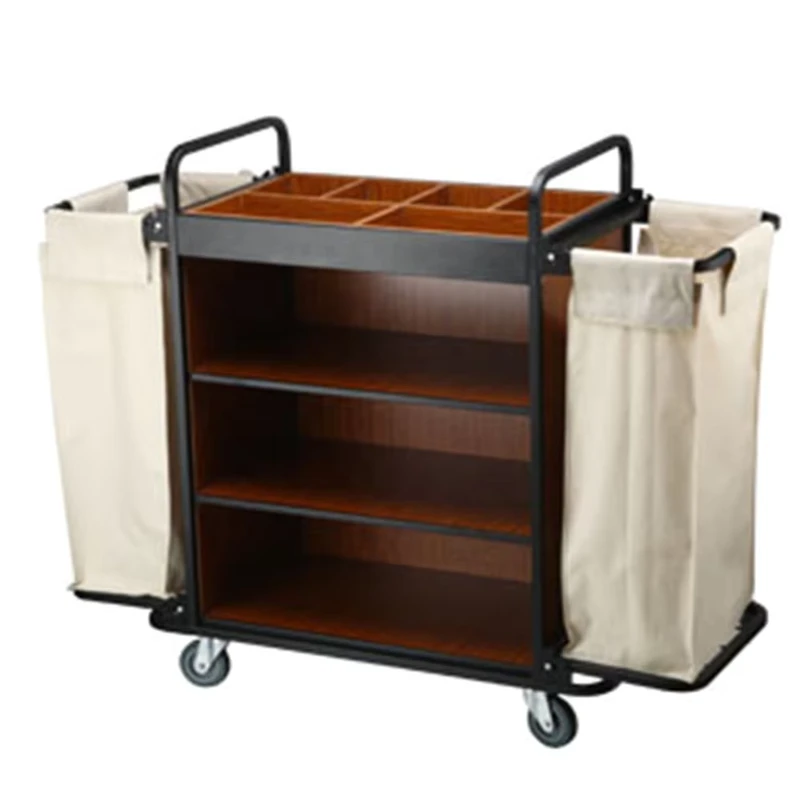 Multifunction Housekeeping Cart Hotel Service Trolley for Cleaning