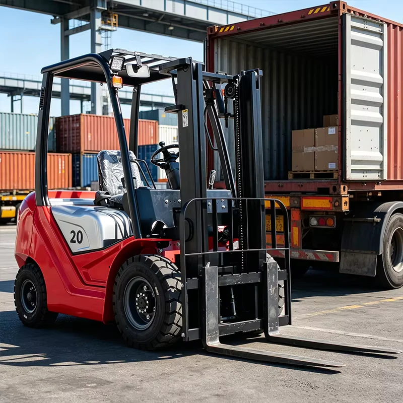 Multifunction Hydraulic Stacker Forklift 7 Ton Forklift All Terrain Pallet Forklift