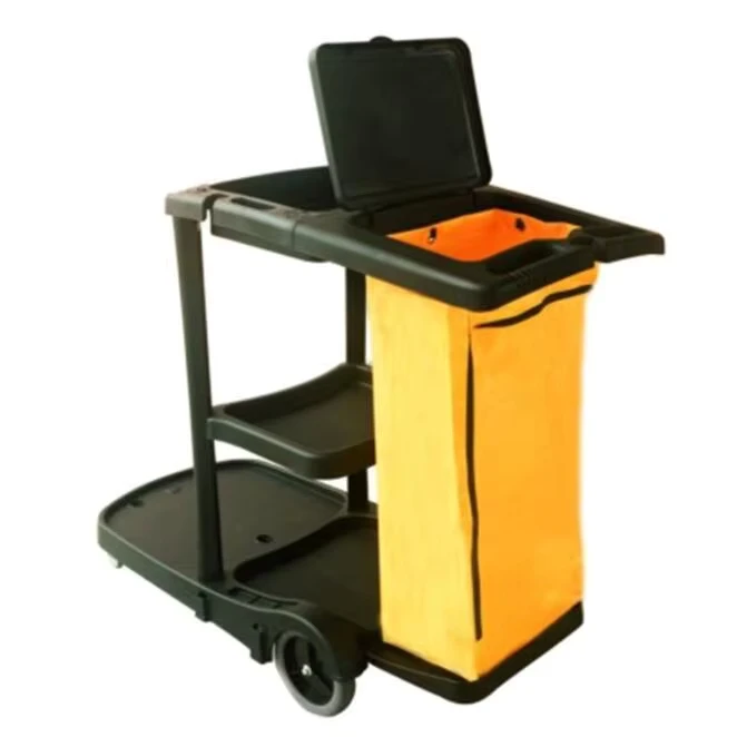 Multifunction Janitor Cart Cover PP Material Heavy Duty 600 lb Capacity 4 Swivel Cleaning