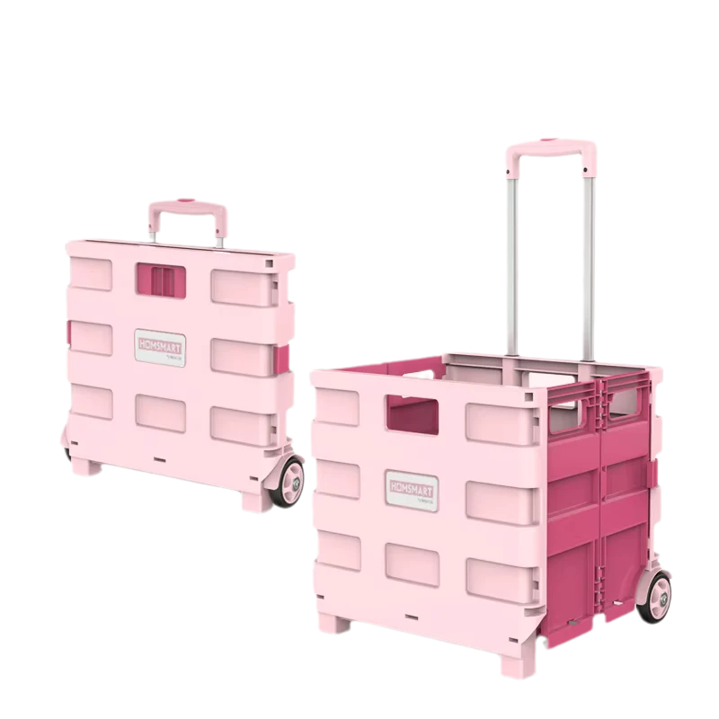 Multifunction Large Folding Cart Supermarket Shopping Trolley with Wheels
