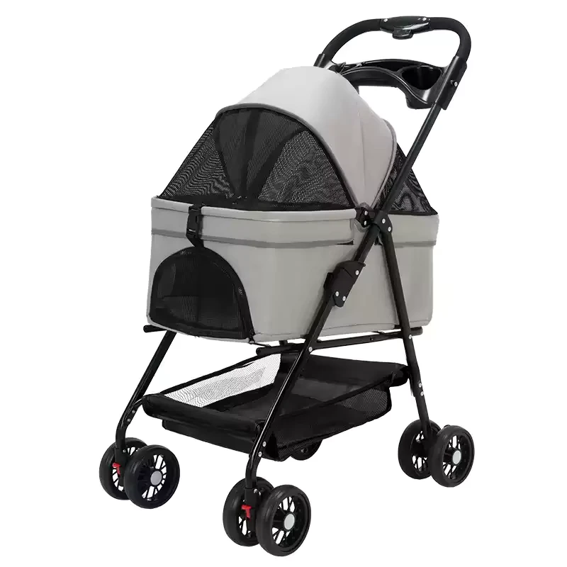Multifunction Pet Strollers Oxford Portable Cat Dog Stroller Pet Basket