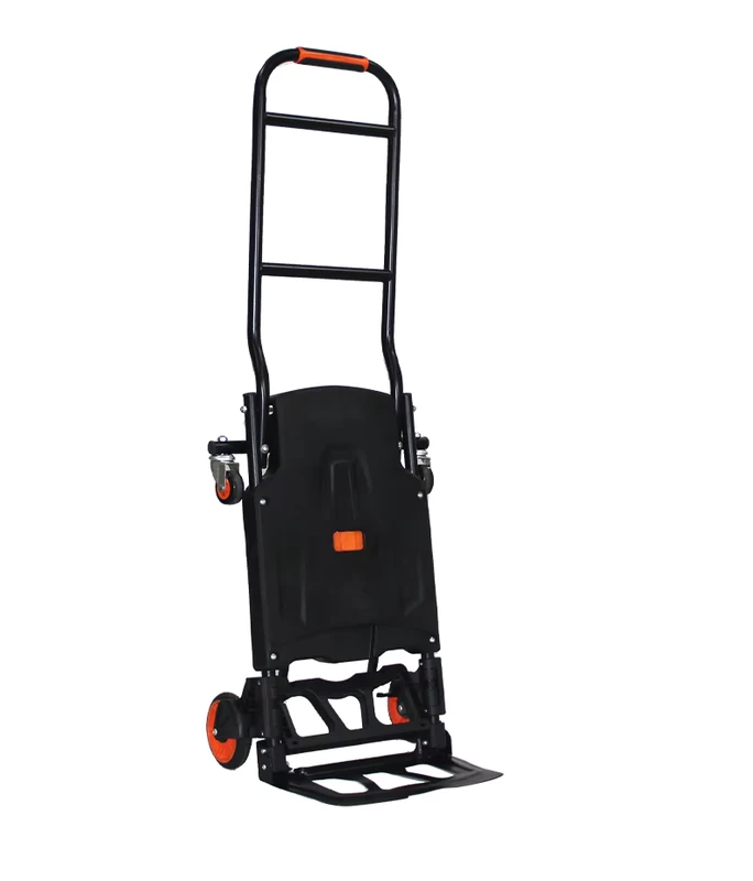 Multifunction Plastic Platform Four Wheel Trolley Portable Hand Truck Foldable Dolly 330LB Load Carrying 2 in 1 Folding