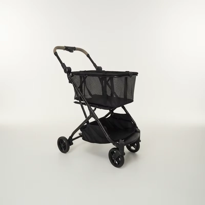 Multifunctional Adjustable Aluminum Folding Shopping Cart Large Capacity Portable Hand Trolley for Camping Travel Outdoor Use