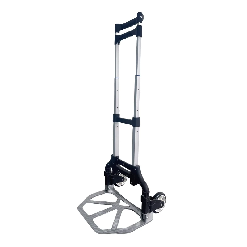 Multifunctional Aluminum Alloy 2 Wheel Foldable Trolley Telescopic Household Cargo Luggage 75kg Capacity OEM