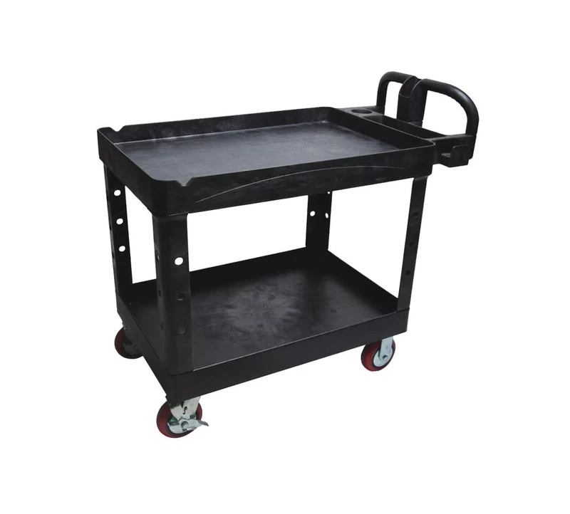 Multifunctional Heavy Duty Industrial Hand Trolley Rolling Storage Tool Cart Plastic Utility Cleaning Cart
