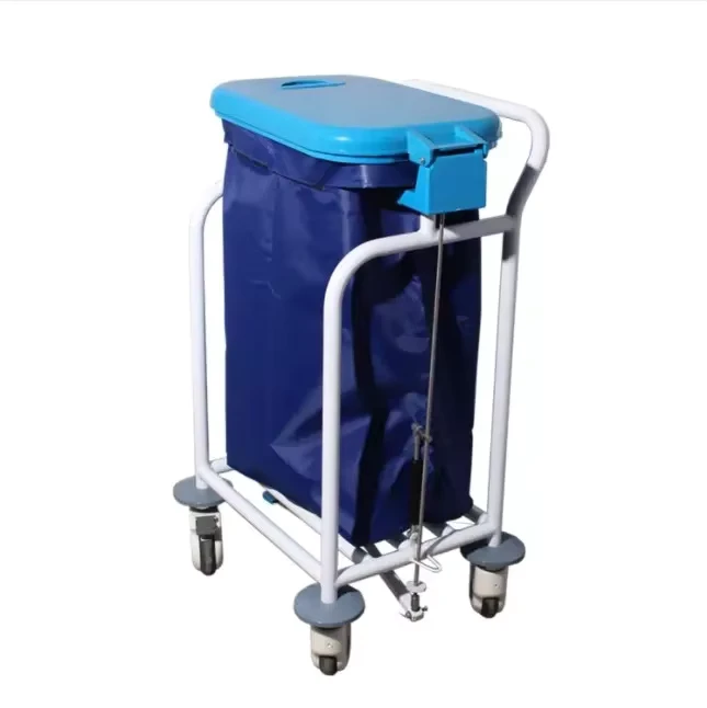 Multifunctional Hospital Medical Cleaning Trolley with Linen Bag Medical Waste Cart with Excellent Cleaning Services