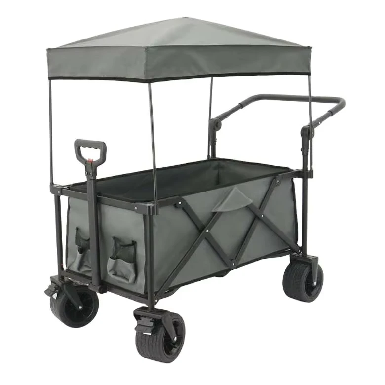 Multifunctional Kids Non slip Trolley Wagon Cart Camping Wagon Cart with Umbrella