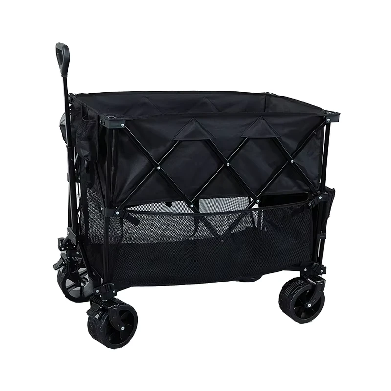 Multifunctional Large Capacity Folding Double Layer Garden Wagon Cart for Camping