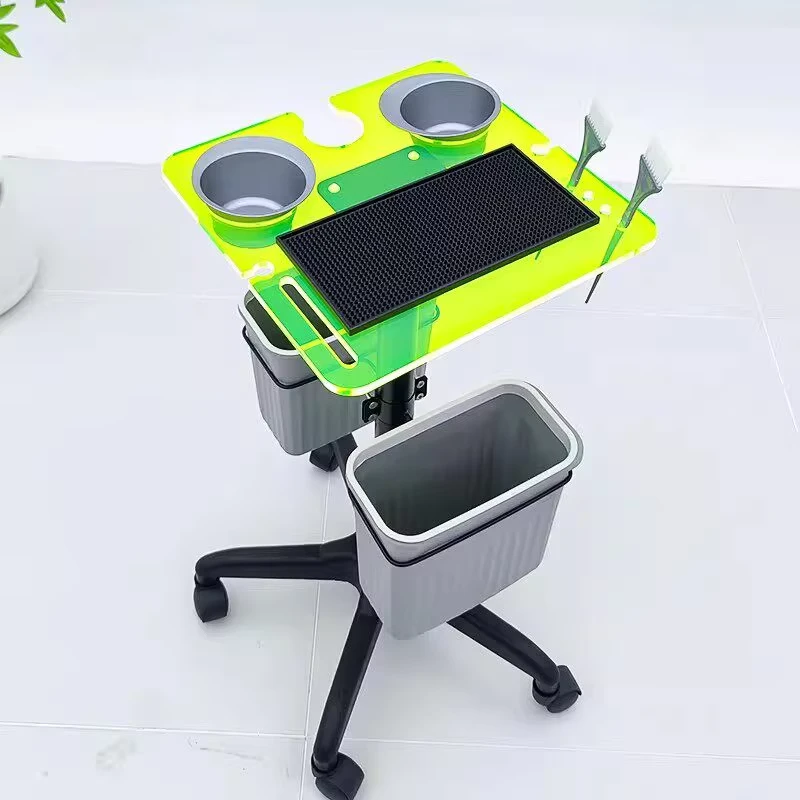 Multifunctional Modern Metal Mobile Hairdressing Trolley for Barber Salon & Hair Salon Dyeing Special Tool Cart