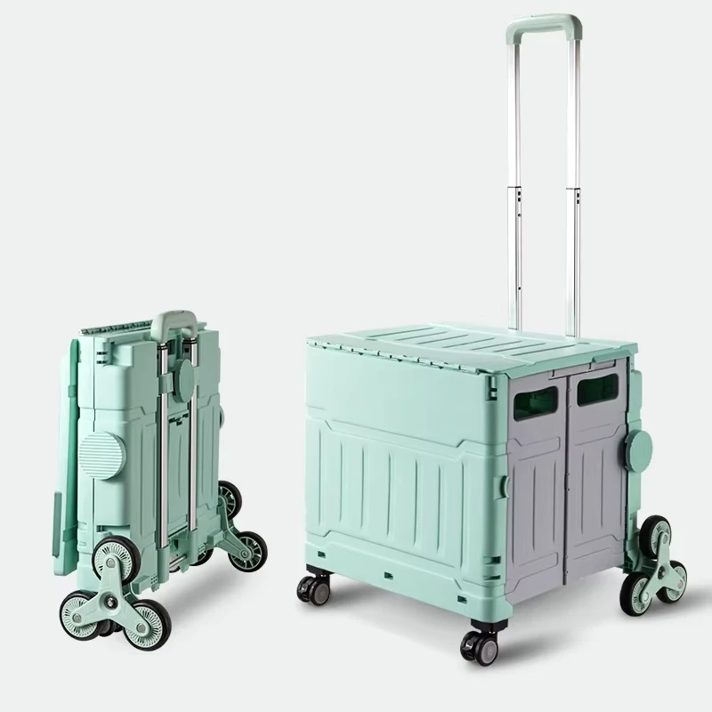 Multifunctional Pp Trolley Storage Box Foldable Plastic for Outdoor Camping Picnic Fishing Beverage & Food Storage