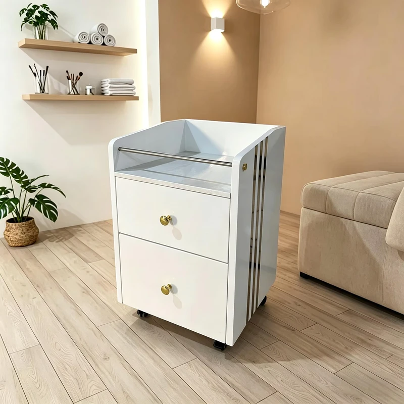 Multifunctional Salon Beauty Trolley With Drawers Customizable Logo Rolling Storage Cart for Hair Nail Tattoo Shop