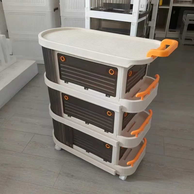 Multifunctional Trolley with Handle Large Capacity Household Storage Organizer Kitchen and Bathroom Storage Cart ( 3 Layers )