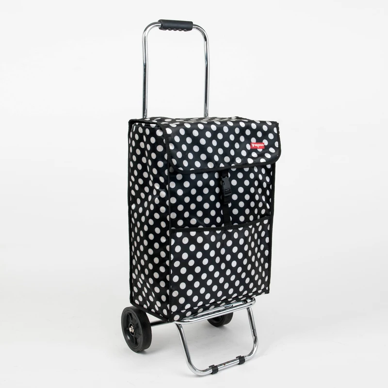 Multiple Pocket Supermarket Shopping Trolley Folding Shopping Cart With Wheels