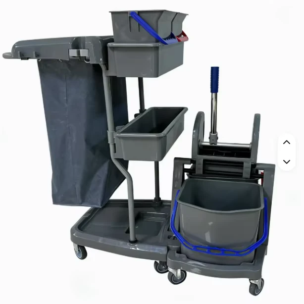 Multipurpose Trolley Detachable With Wringer and Bucket Janitor Cart for Commercial Cleaning