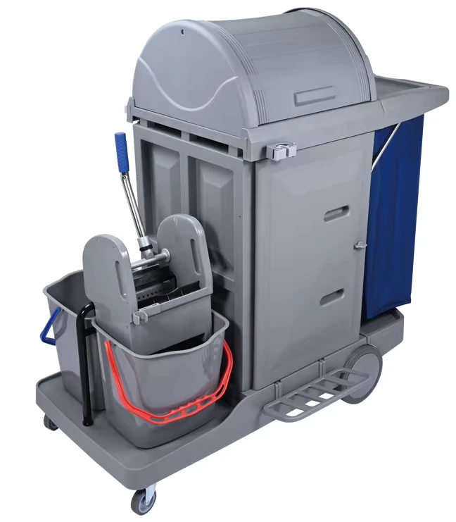 Multipurpose Trolley with Durable Polyester Bag with Door Hotel Hospital Supermarket H0334 Heavy Duty Trolley