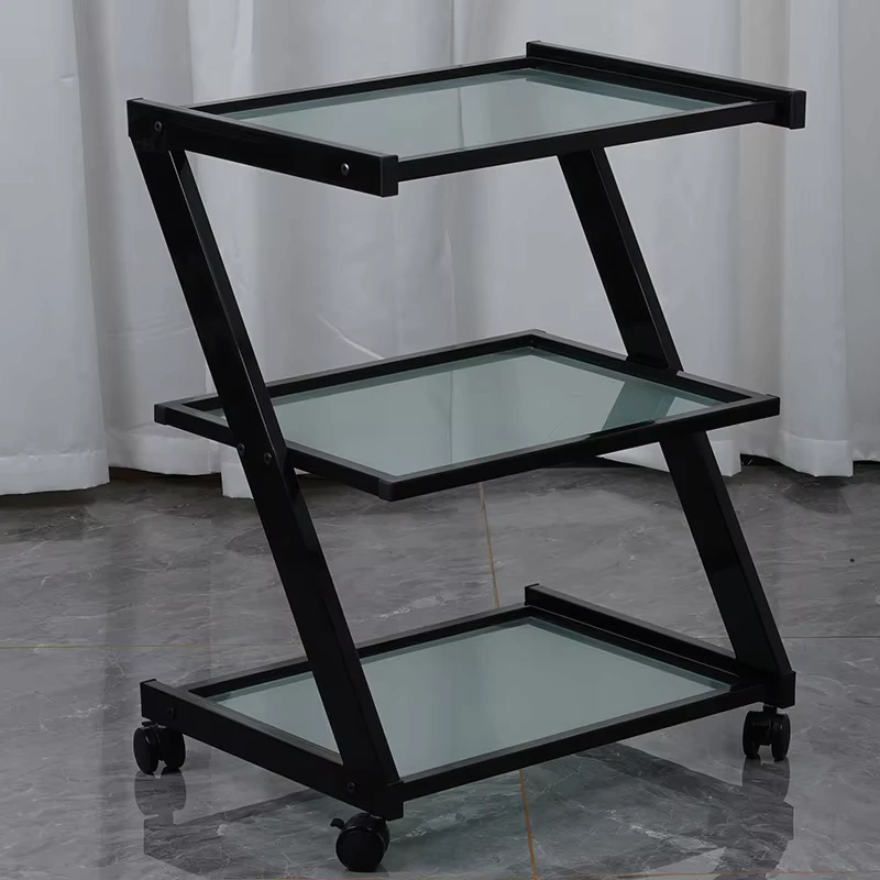 NEW Salon Trolley Hairdressing SPA Cart Manicure Cart Beauty Trolley Salon With Glass Room Storage Rack