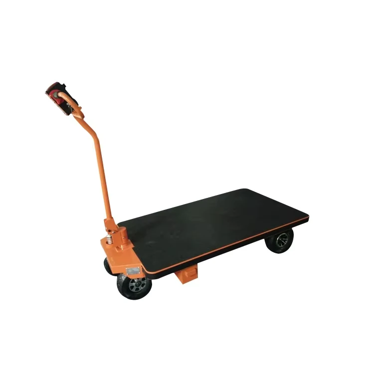NK 115 500Kg Four Wheel Platform Cart 24V Power Hand Truck Logistics Electric Trolley Outdoor Industrial Cart