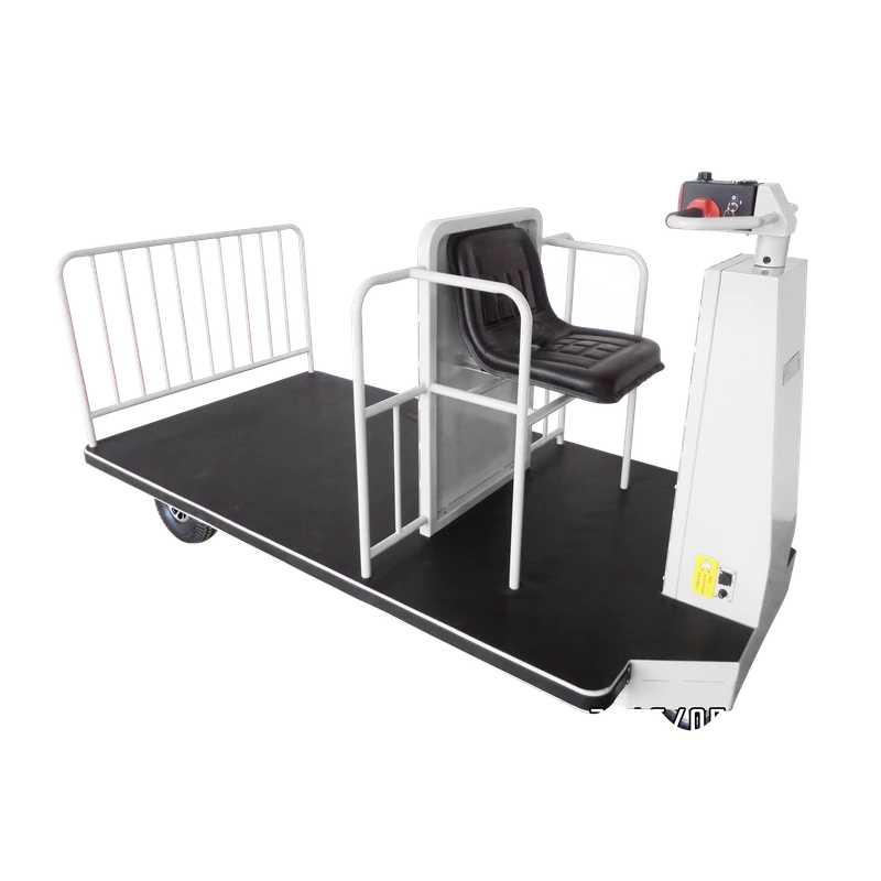 NK 120 Electric Sitting Driving Type Flat Trolley Warehouse Transport Hand Truck Outdoor Heavy Duty Logistics Cart Mover