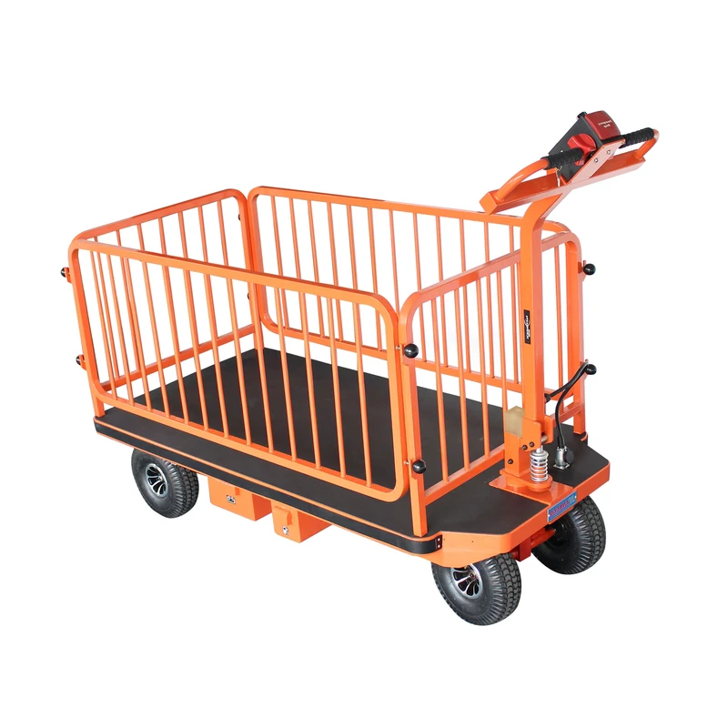 NK122 Warehouse Electric Trolley Hand held Cart Industrial Use Hand Trolley for Transport