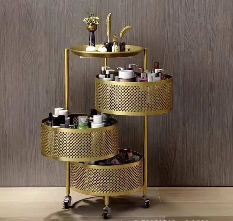 Nail Art Eyebrow Tattoo Use Salon Trolley Cart Gold White Black Color Beauty Trolley for Salon Use