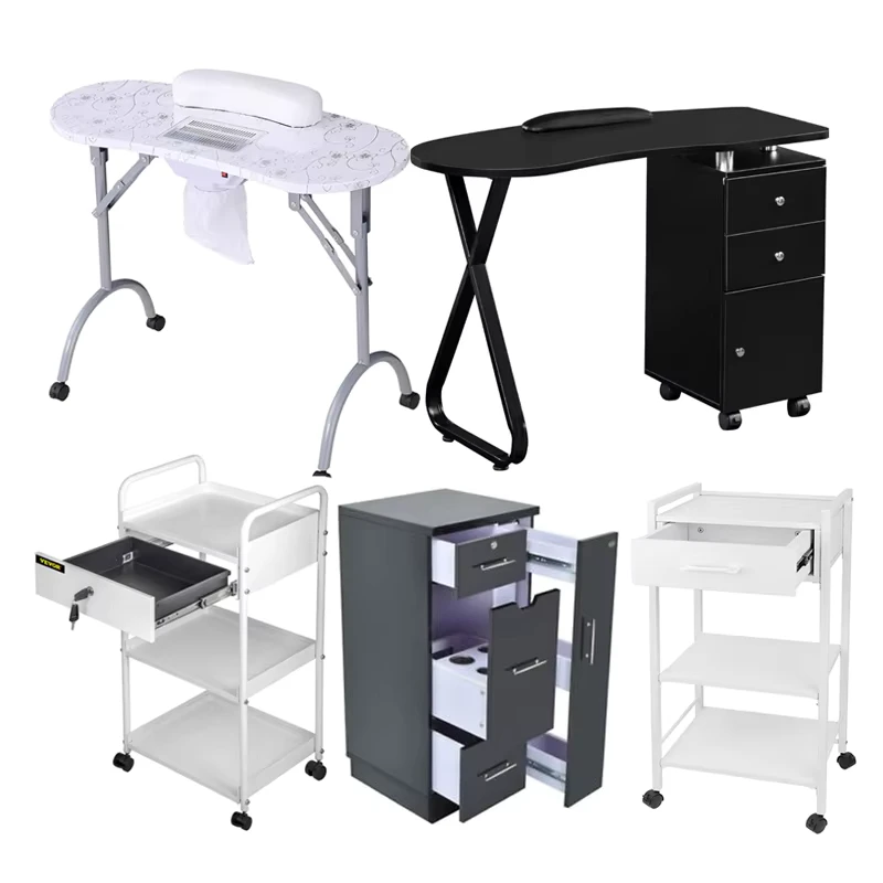 Nail Salon Furniture Professional Nail Table Manicure Trolley Beauty Salon