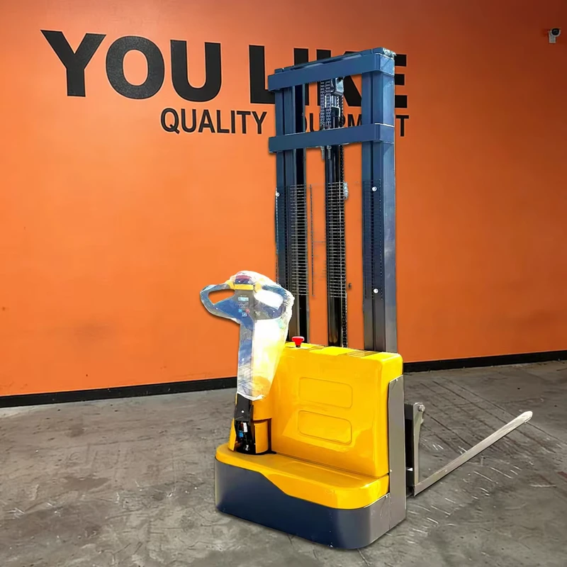 Narrow Aisle Smart Hand Forklift Electric Stacker Walkie Reach Truck Manual Pallet Mini CE Crane Warehouse 1.5 t 2 Ton Fork Lift