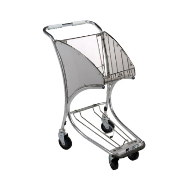 Natural Rubber Quiet Wheel Airport Luggage Trolley Light Weight Compact Design 250kg Load Capacity Nestable for Terminal Baggage