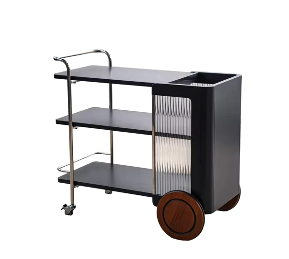 New & Best Selling Modern Steel Salon Trolley Heavy Duty 4 Wheel Rolling Cart for Hotel Home Office Apartment & Living Room Use
