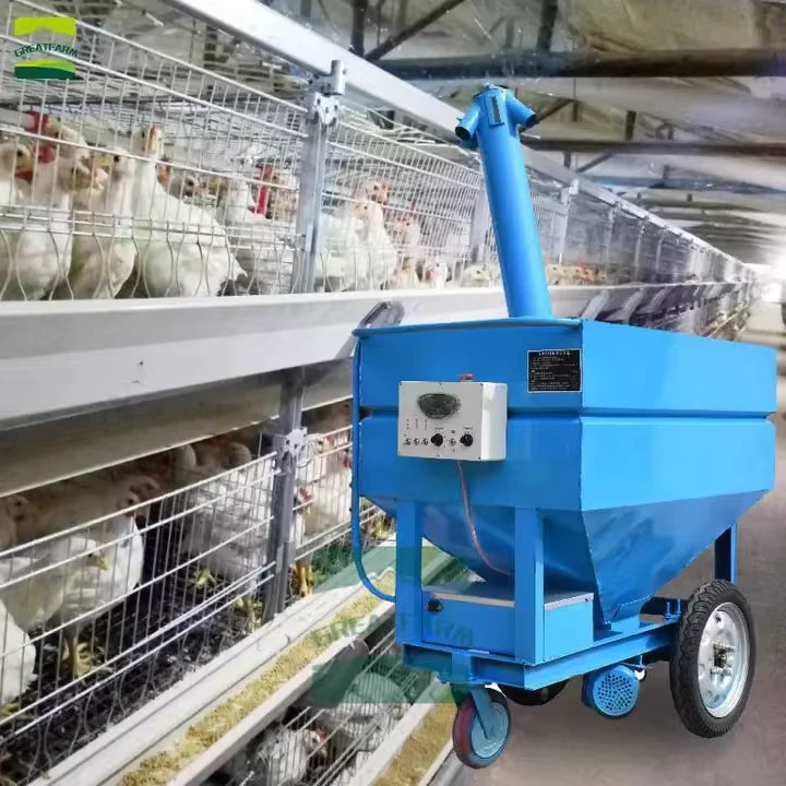 New Condition Electric Animal Farm Feeding Car Automatic Chicken Broiler Egg Layer Cage 300kg Poultry Farm Equipment
