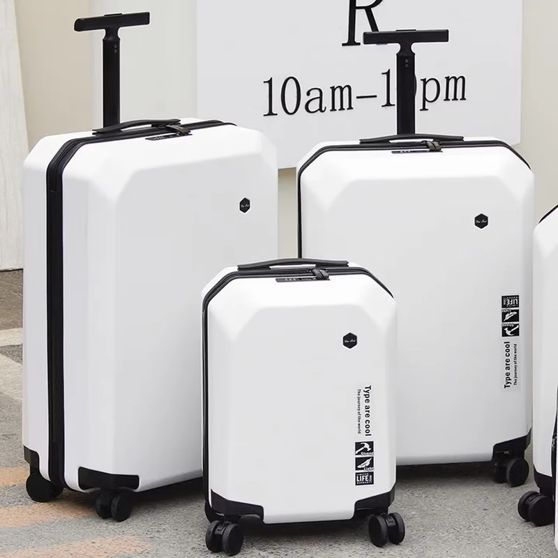 New Design Fashion Neutral PC Hard Case Suitcase 20 24 26 Inch Luggage Set Airport Trolley in Stock