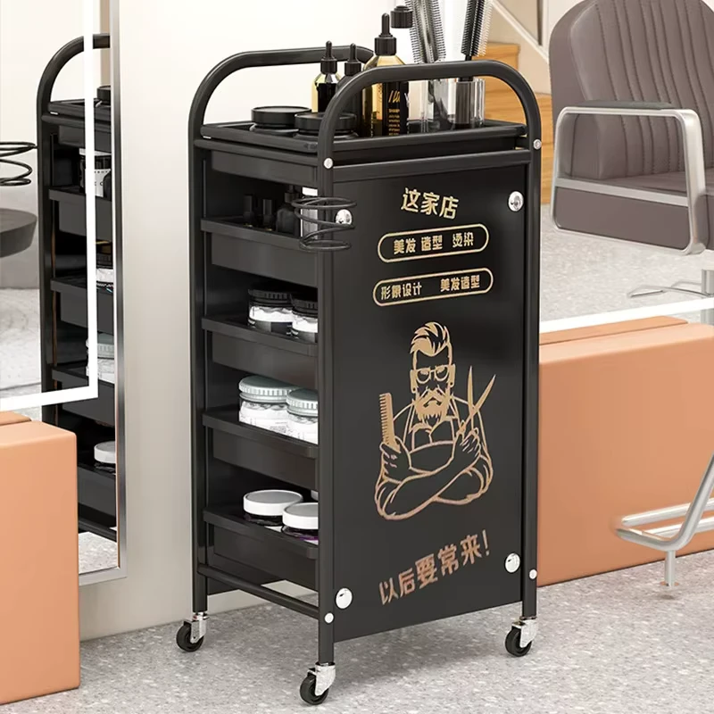New Design Hair Trolley Cart Salon Beauty Salon Rolling Trolley Barber Shop Equipment Salon Drawer Trolley
