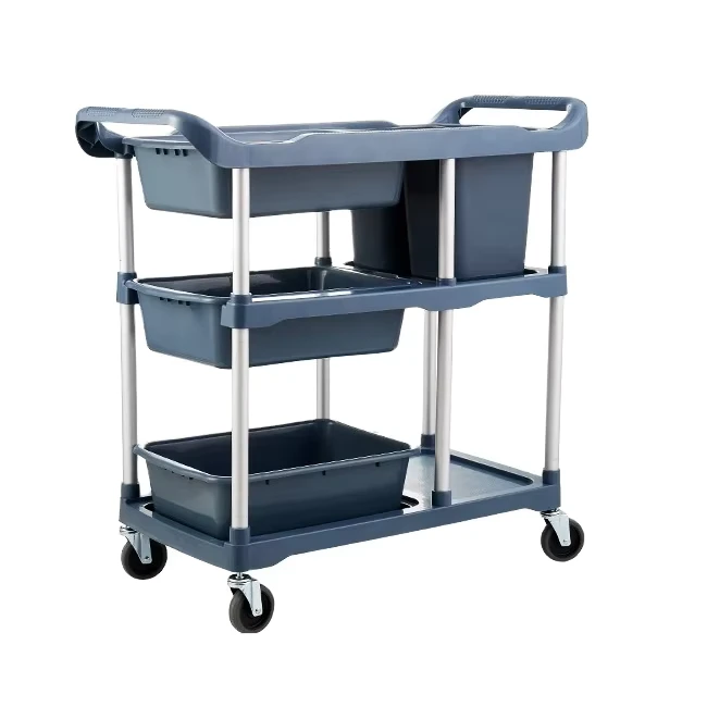 New Design Plastic Service Cart for Hotel Popular Restaurant Home Restaurant Food Trolley Cart