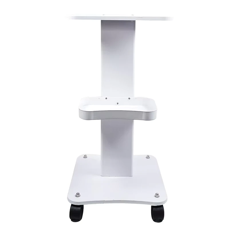 New Design White Medical Aesthetic Device Carts Acrylic Salon Beauty Spa Trolley Facial Machine Trolley Carts Dental Trolley