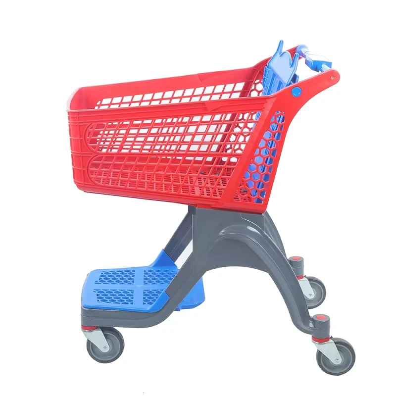 New Designed Supermarket All Plastic Shopping Trolley Hand Shopping Carts