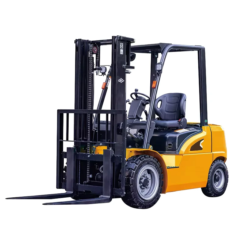 New Electric Forklift Truck AWD Solid Tires Seated Operation 1070mm Fork Length 175mm Width Outdoor Rough Terrain Use Made