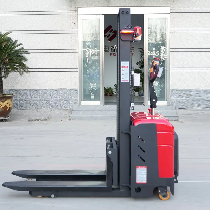 New Electric Stacker Lifter 1.5 Ton Electric Stacker Electric Stand on Stacker Forklift With Safety Features