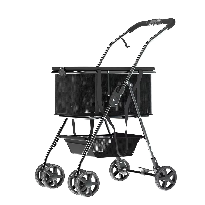 New Fashion Portable Collapsible Wheeled Shopping Trolley Bag Foldable Grocery Shopping Cart with Wheels