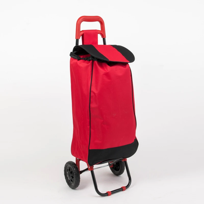New High Quality Foldable Shopping Trolley Cart with 2 Wheels with Carbon Steel Frame