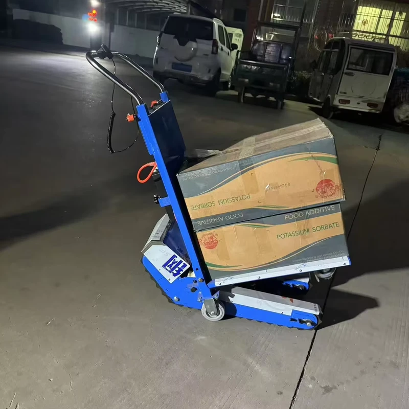 New Products 400KG Load Stair Climbing Robot Dolly Trolley Hand Carts 48V Electric Stair Climbing Trolley