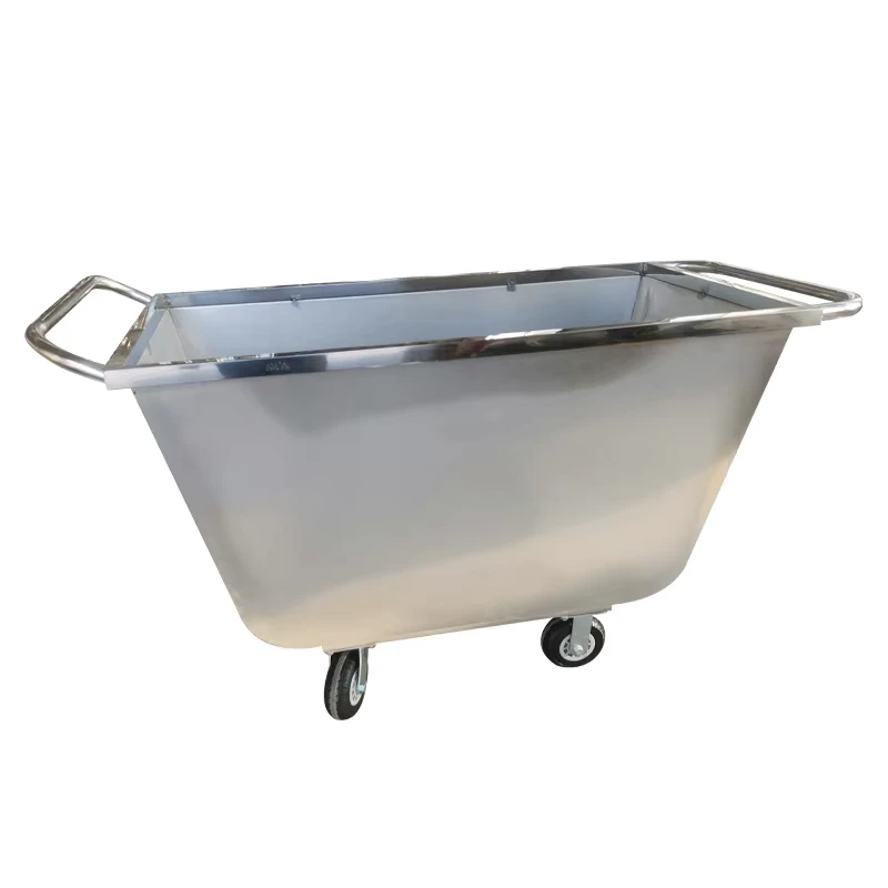 New Stainless Steel Feed Car Trolley for Pig Farming & Breeding Easy Handling Pushing Equipment