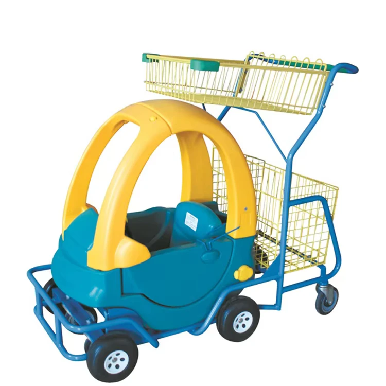 New Style European Child Size Children Shopping Cart Kids Shopping Trolley Supermarket Shopping Trolley Car for Kids