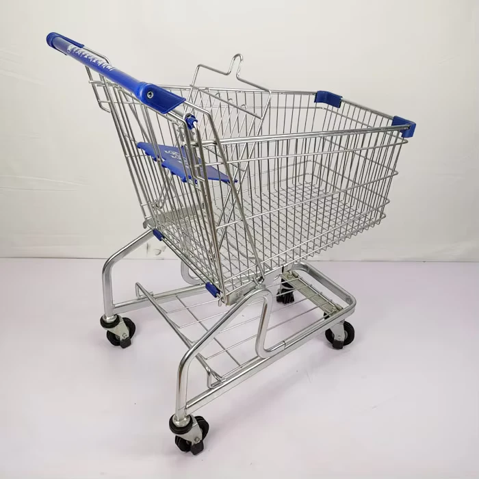 New Style Germany Style 125L Metal Store Supermarket Shopping Carts Trolley with Child Seat
