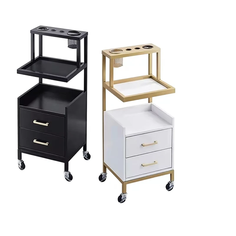 New Style Metal Barber Shop Cart Multi Functional Storage Rack Hair Salon Perming Coloring Tool Cabinet