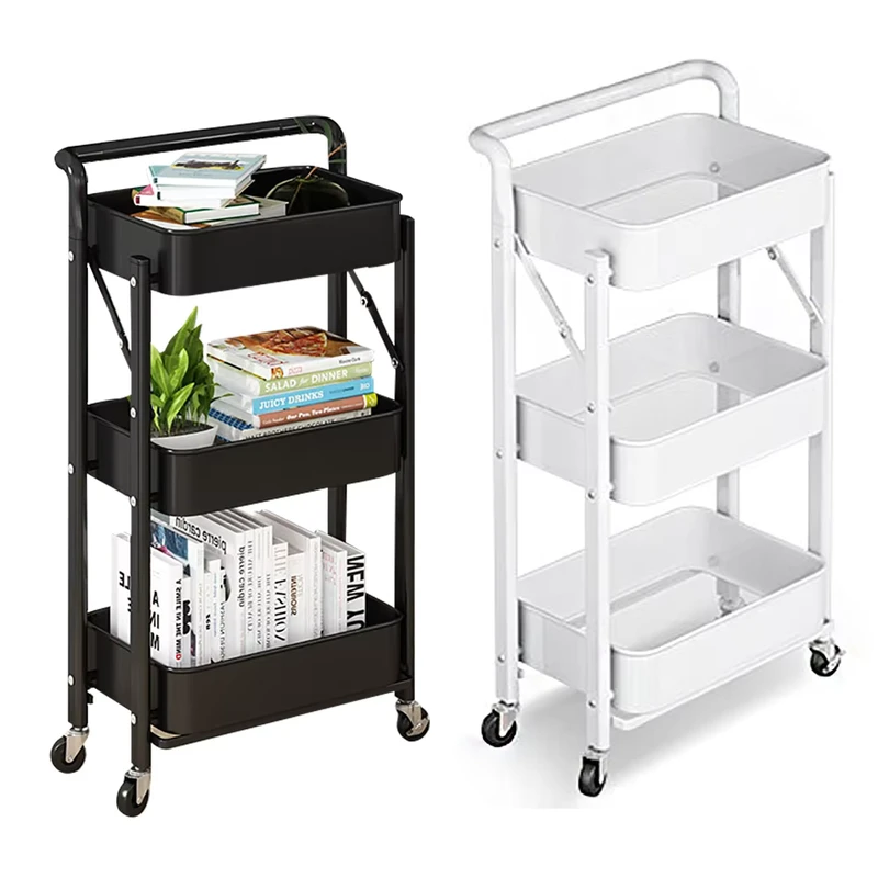 New Style Multi layer Free Household Storage Cart Rack Kitchen Bedroom Baby Snacks Multi function Storage Car