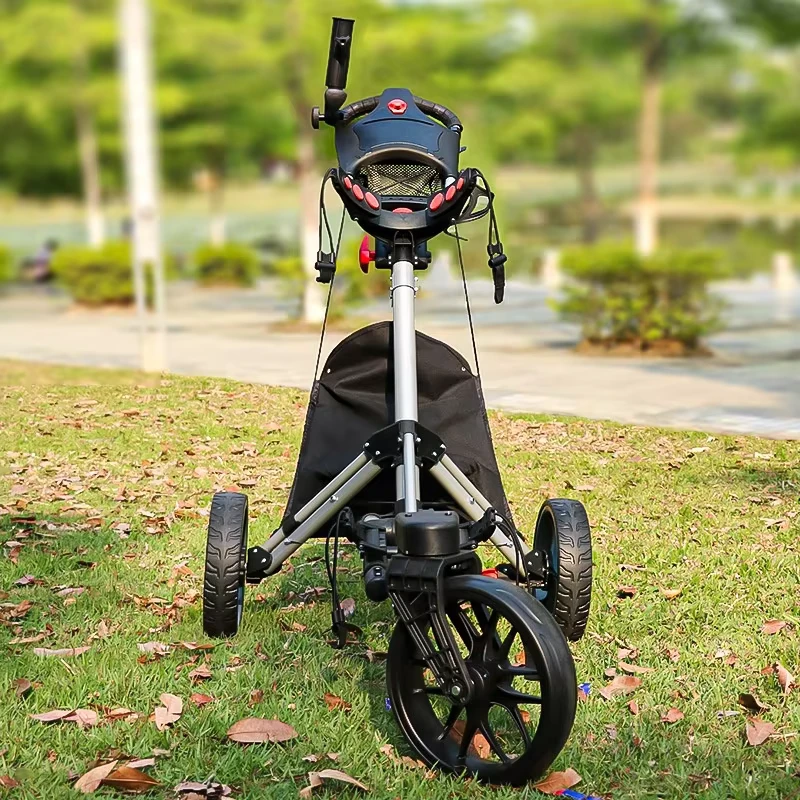 New Universal Wheels Golf Cart Essential Course Supplies Foldable Aluminum Alloy Ball Cart 250W Motor 20 30km h Golf Trolleys
