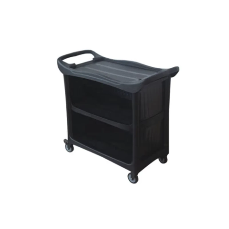 O Cleaning Home 3 Shelf Plastic Kitchen Utility Rolling Cart Kitchen Trolley Serving Cart Mobile Food Rolling Cart with Wheels