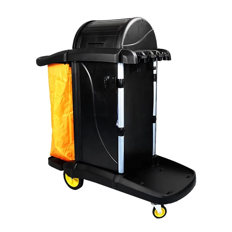 O Cleaning Multi Purpose Plastic Cleaning Supply Utility Cart Heavy Duty Hotel Hospital School Janitor Cleaning Support Trolley