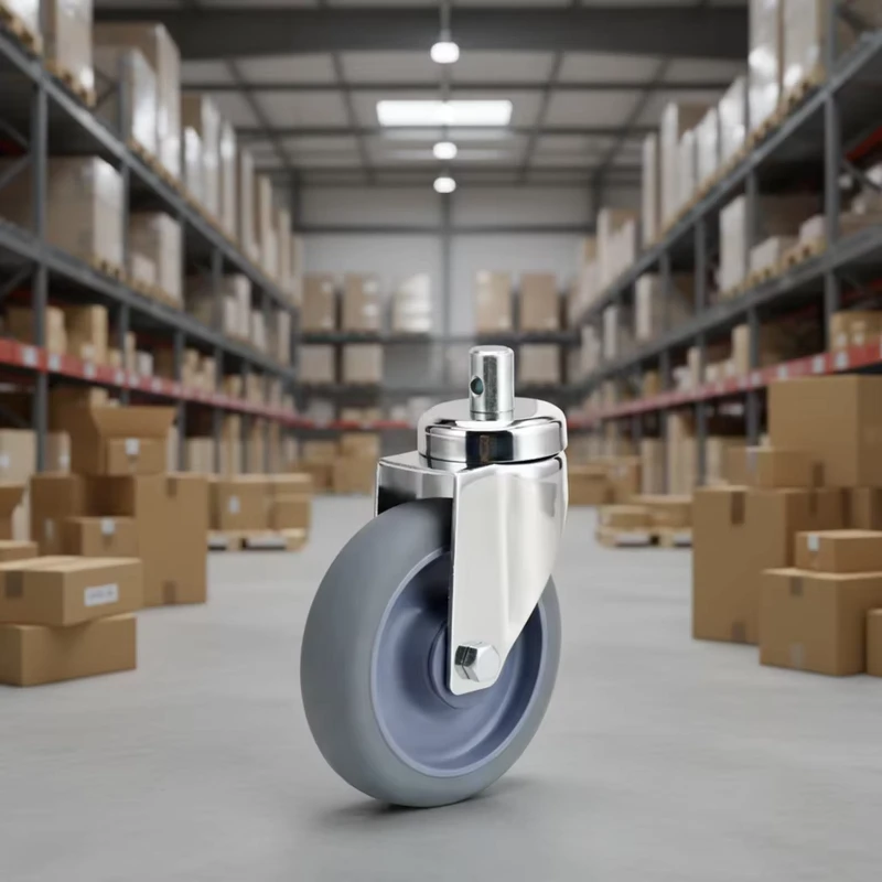ODM OEM Airport Luggage Caster Wheel Anti static TPR Over PP Core Smooth Single 110KG 4 Inch Ball Bearing Swivel