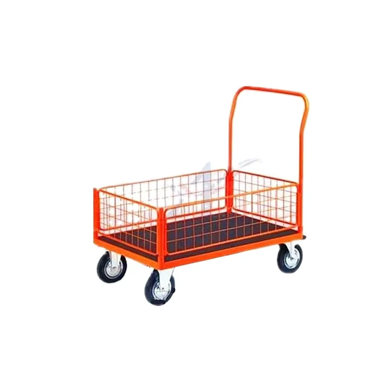 OEM 300kg Wire Collapsible Metal Platform Hand Trolley