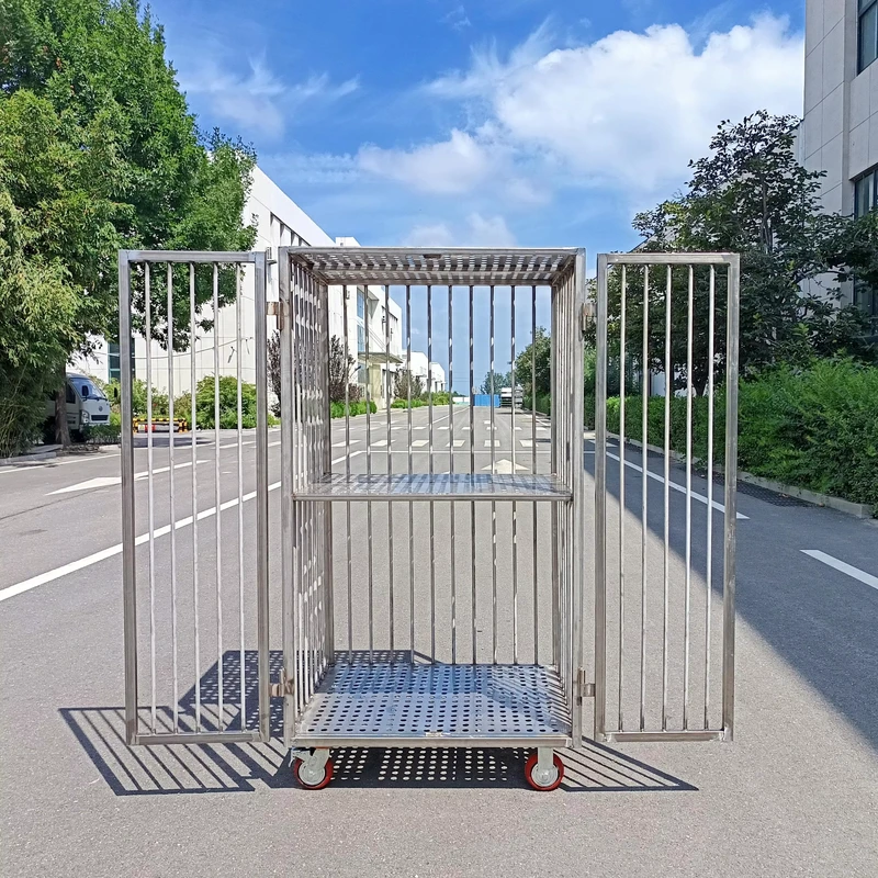 OEM Certified Heavy Duty Steel Load bearing 300kg Movable Roll Cage Container Customized Hot Dip Galvanized Storage